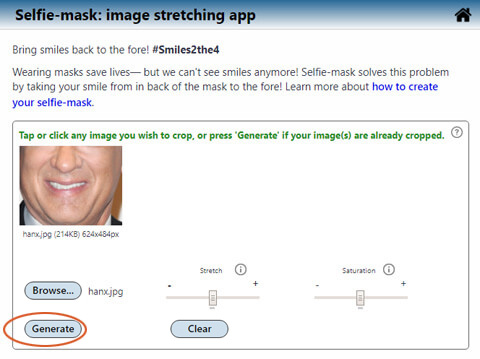 Image showing button to click in order to stretch images