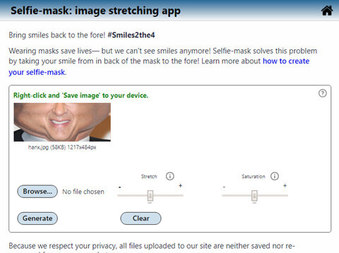 Image showing example of stretched selfie