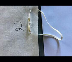 Image showing how to tie-off the elastic bands
