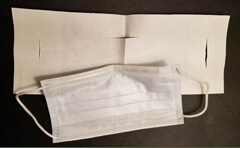 Image showing inexpensive paper version of selfie-cover for manufactured mask