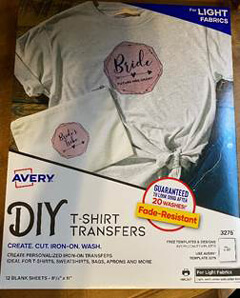 Image of packaging for Avery #3275 fabric-transfer