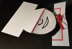 Image showing how to unfold the selfie-mask printed page